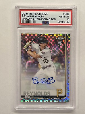 #ad #ad 2019 Topps Chrome Upd. Bryan Reynolds #BRE X Fractor ROOKIE RC AUTO PSA 10 125 $199.95