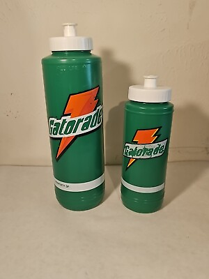 #ad Vintage Green Gatorade Thirst Quencher Plastic Training Water Bottles $15.99