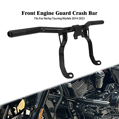 #ad Front Engine Guard Black Crash Bars For Harley Touring Road Street Gilde 18 2023 $186.19