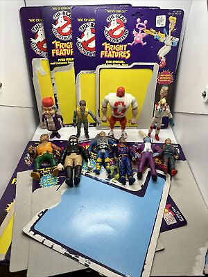 #ad Vintage Ghostbuster Figures amp; Cards 10 figures 15 cards Heavily Played Parts $39.99