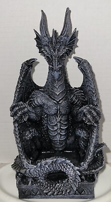 #ad Decorative Dragon Statue Seated Celtic Figurine 1st Gen Cell Phone Holder 7.5 in $72.99