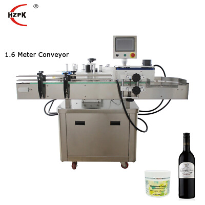 #ad Automatic Round Bottle Labeller with 1.6m Conveyor Glass Jar Sticker Applicator $5100.00