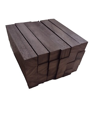 #ad 24Piece Black Walnut Pen Blanks 3 4 x 3 4 x 5quot; Lathe Turning Craft Wood Lumber $14.00