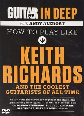 #ad Guitar World in Deep HOW TO PLAY STYLE KEITH RICHARDS Video DVD and ANDY ALEDORT $14.95