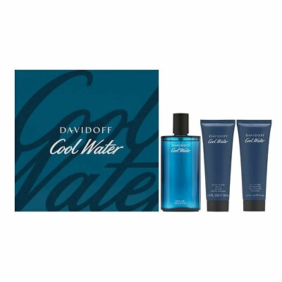 #ad Cool Water by Davidoff Men 3 Set 4.2oz EDT Spray 2.5 oz. Shower Gel After Shave $55.95