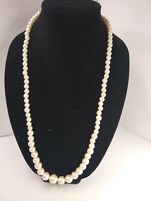 #ad Vintage Artificial Pearl Necklace Women 32quot; Length White $14.00