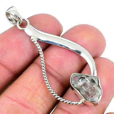 #ad Gift For Her 925 Sterling Silver Natural Herkimer Daimond Gemstone Pendant $8.99