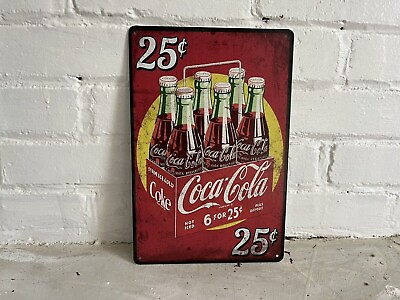 #ad Coca Cola Vintage Style Tin Metal Bar Sign Poster Man Cave Collectible New $6.99