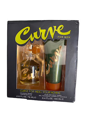 #ad Curve for Men Cologne Spray 2 Piece Gift Set Cologne and Body Wash $34.89