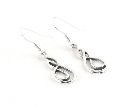 #ad Sterling Silver Swirl Dangle Earrings Free Gift Packaging $20.85