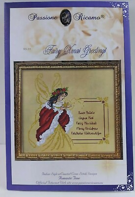 #ad 2008 Passione Ricamo Fairy Xmas Greetings Cross Stitch Romantic Time *CHART ONLY $15.00