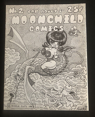#ad Nicola Cuti Moonchild Comics #2 1969 SF Comic Book Company $79.00