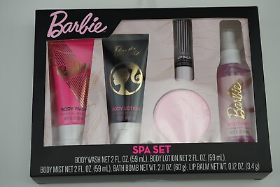 BARBIE SPA Set Body Lotion Wash Mist Bath Bomb amp; Lip Balm NEW SEALED $24.99