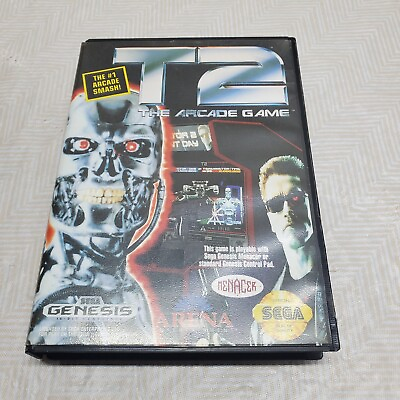 #ad Terminator T2: The Arcade Game SEGA Genesis 1992 w Manual COMPLETE CIB $22.00