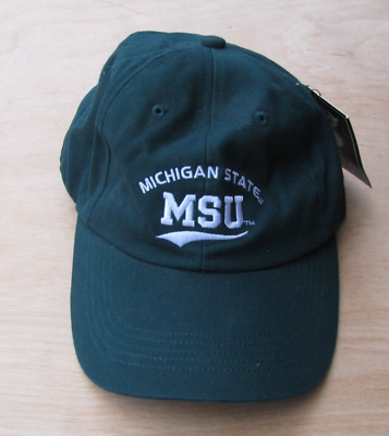 #ad NEW WOMENS GREEN HAT CAP MSU MICHIGAN STATE SPARTANS COTTON ADJUSTABLE LADY FIT $12.45