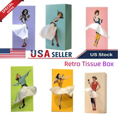#ad #ad 1 PC Flying Skirt Tissue Box Charing Vintage Pop Art Tissue Holder $17.66
