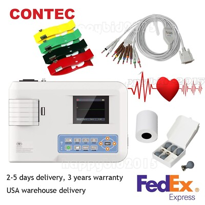 #ad #ad CONTEC Portable 1 Channel Electrocardiograph EKG Machine Monitor 12 Lead $229.00