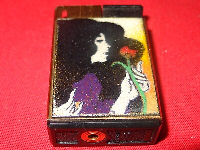 #ad RARE 1970 ANTIQUE LIGHTER ENAMELED LADY ELECTRA # 5 OLD TOWN CHICAGO IL # 466 $169.99
