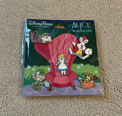 #ad Disney Parks Exclusive 2019 Alice in Wonderland Teacups Booster 5 Pin Set New $38.00