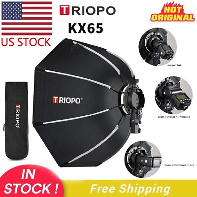 #ad US Triopo KX65 25.6quot; Foldable Octagon Softbox Fr Godox AD200Pro V1 V860III TT685 $49.99