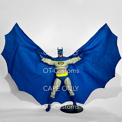 #ad CAPE ONLY Blue Wired Cape For McFarlane Toys DC Multiverse Knightfall Batman $27.00