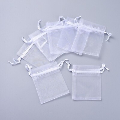 100X Wedding Gift Organza Bags Party Favour Candy Pouch Jewelery Package Sheer $9.05