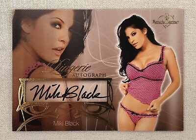 #ad 2013 Benchwarmer Hobby Miki Black Autograph Lingerie Card #36 Bench Warmer $12.95