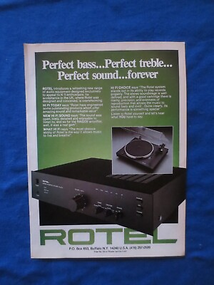 #ad Rotel RA 870 Integrated Amp Magazine Ad Audio October 1985 Original C $25.75
