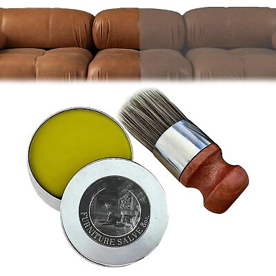 #ad Wise Owl Furniture Salve for Leather Salve Leather with Boar Bristl Brush Bundle $14.50
