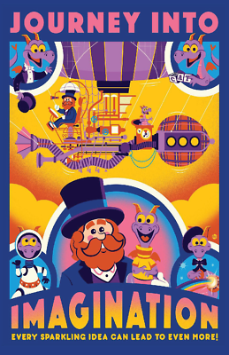 #ad Journey Into Imagination Dreamfinder Figment Disney Attraction Poster $29.99