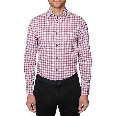 #ad Con.Struct Men#x27;s Slim fit Check print Shirt Red Large $10.10