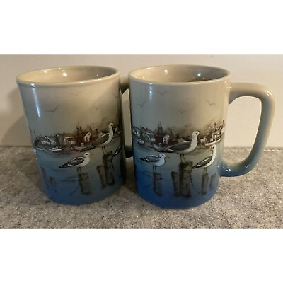 #ad 2 Otagiri Harbour Sea Gull Coffee Mugs #1755 $27.00