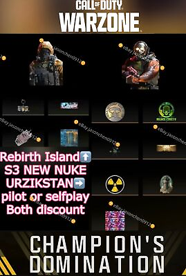 #ad Call Of Duty MW3 Warzone Nuke Champions Quest☢️Season 3 rebirth island URZIKSTAN $50.00