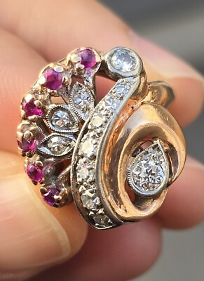 #ad Antique Ruby amp; Diamond Ring Victorian Period 10.62 Grams $1490.00