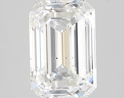 #ad Lab Created Diamond 4.52 Ct Emerald F SI2 Quality Excellent Cut IGI Certified $1677.85