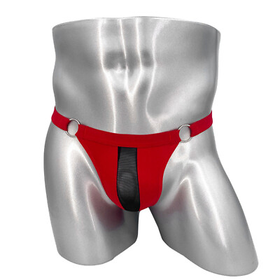 #ad Mens Briefs G string Thong Underwear Panties Sexy Metal Ring Breathable Panties. $2.81