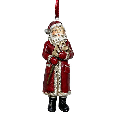 #ad Retro Santa Claus Christmas Ornament Vintage Style 4quot; Transpac $19.95