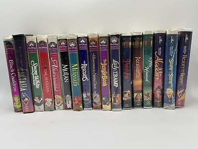 #ad LOT 17 Walt Disney Black Diamond amp; Masterpiece Collection VHS Tapes. Read $32.00