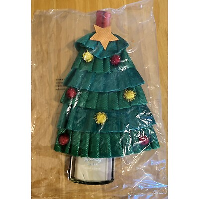 #ad Holiday Cheer Christmas Tree Wine Cover Gift Cover NWT $5.16