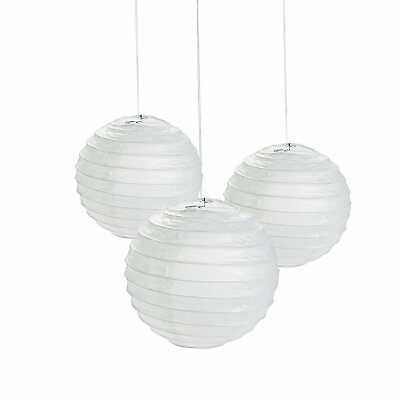 #ad Mini White Hanging Paper Lanterns Party Decor 12 Pieces $18.98