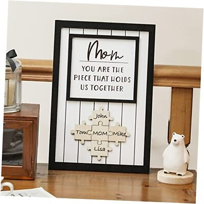 #ad #ad Mom Name Puzzle Sign Gift Mom You are the Piece That Holds Us Together Black $35.45