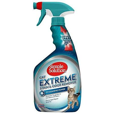 #ad Simple Solution Cat Extreme Pet Stain and Odor Remover Enzymatic Cleaner with $10.99