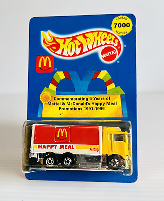 #ad Hot Wheels 1994 Mattel McDonald’s Happy Meal Truck Limited Edition 7000 $99.99