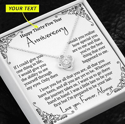 #ad Wedding Anniversary Gift For Wife Anniversary Necklace Love Knot Necklace $55.99