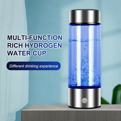 #ad 420ml USB Hydrogen Rich Alkaline Water Ionizer Generator Bottle Cup Portable Mug $24.99