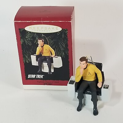 #ad Hallmark Keepsake Star Trek Captain James T Kirk Christmas tree Ornament 1995 $15.31
