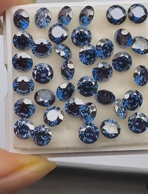 #ad blue Color 20pc Diamond round Loose Stone With VVS1 Certificate $455.00