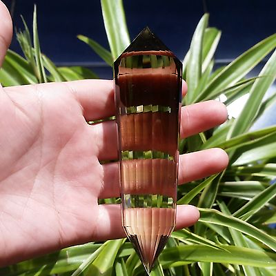 #ad 24Sided Natural Citrine Double Terminated Vogel Inspired Smoky Crystal Wand $159.99