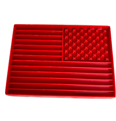 #ad Tupperware Cookie Cutter VINTAGE American Flag USA Red Plastic 3quot; $9.98