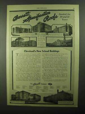 #ad 1922 Barrett Specification Roofs Ad Cleveland School $19.99